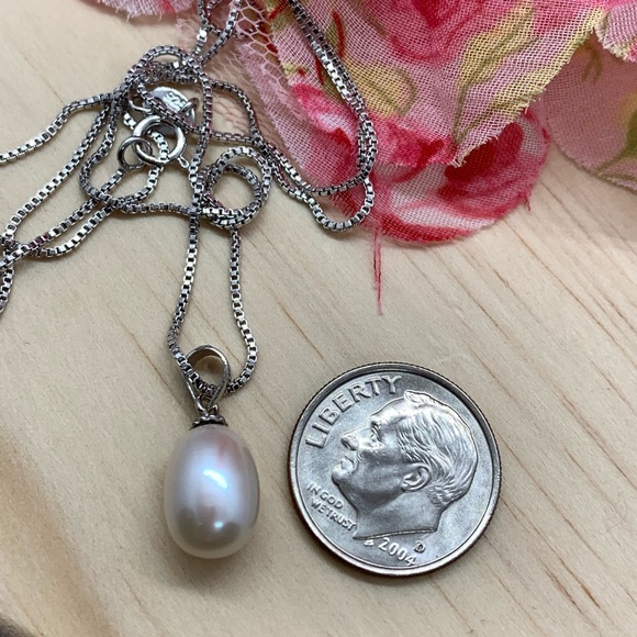 Freshwater Pearl Sterling Silver 925 Necklace - Picture 4 of 7